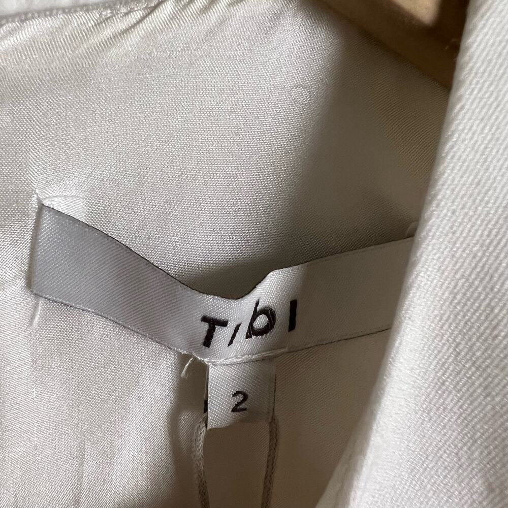 Tibi Florence White Long Puff Sleeve Mini Dress Size 2 - Picture 13 of 13